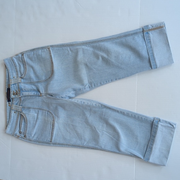 Jeanstar Cuffed Capri Jeans Size 8 Blue - Picture 1 of 16